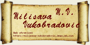Milisava Vukobradović vizit kartica